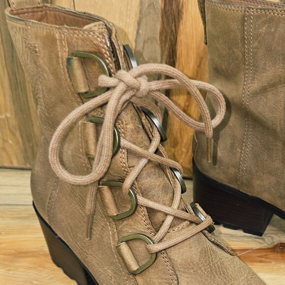 Sorel Cate Lace Up Waterproof Leather Boots Size 9 - Picture 4 of 8